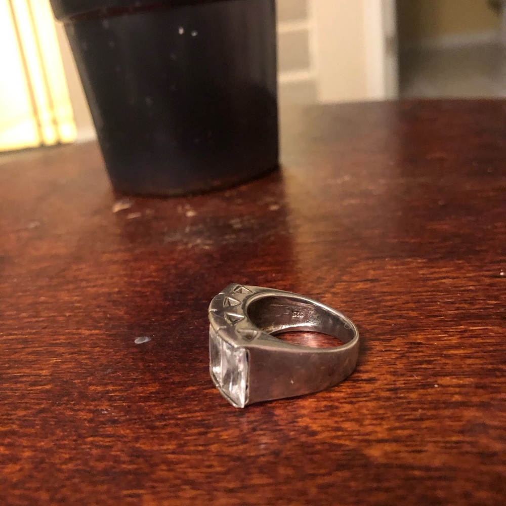 Crystal Ring Stirling Silver - image 4